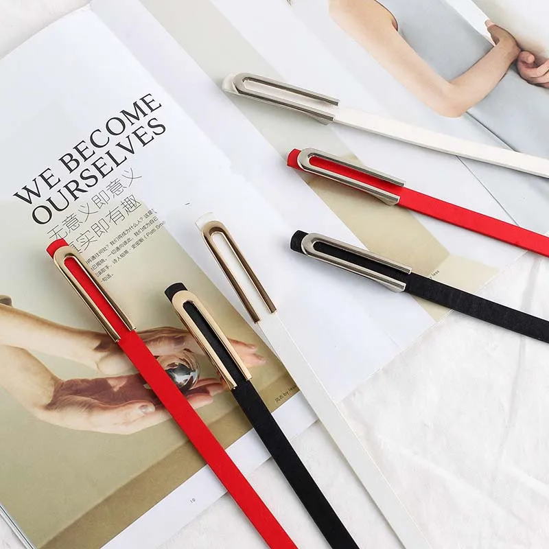 

Women Faux Leather Belts Candy Color Thin Skinny Waistband Adjustable Belt Women Dress Strap cinturon mujer cinto feminino