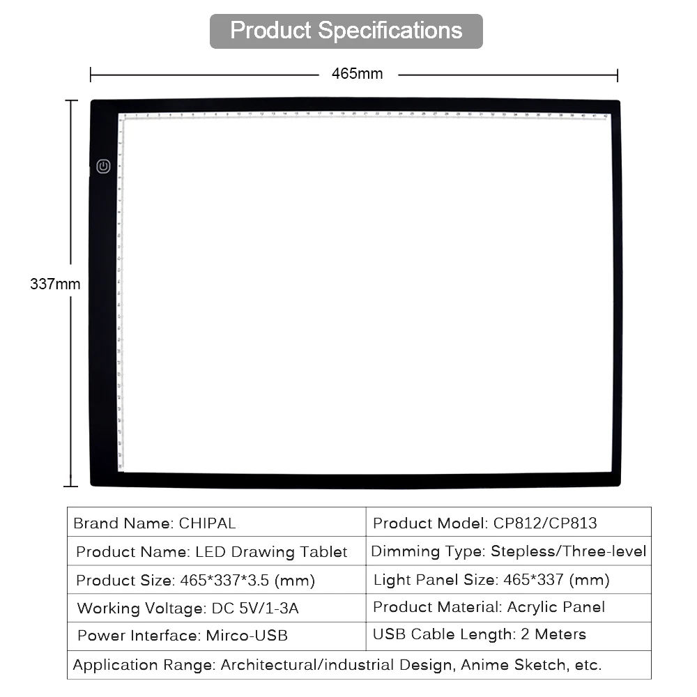 Планшет для рисования со светодиодсветильник кой A3|Цифровые планшеты| |