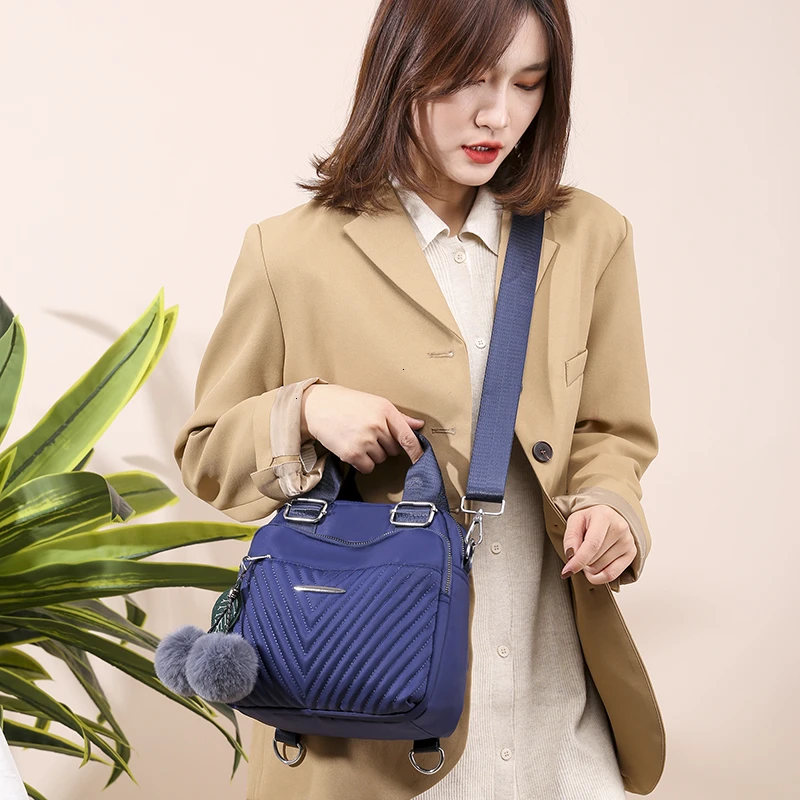 Women Backpack Female Hairball New Shoulder Bag Multi-purpose Casual Fashion Ladies Small Backpack Travel Bag For Girls Backpack