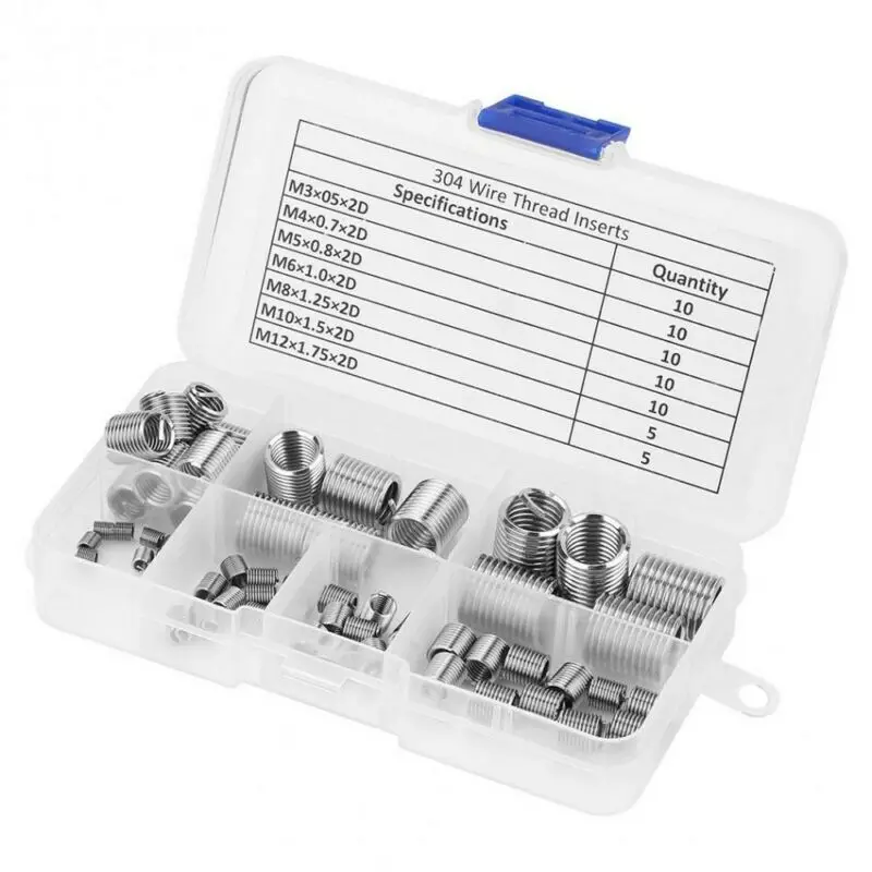 

Metric Wire Thread Insert Replacement M3-M12 Silver Accessories Helicoil
