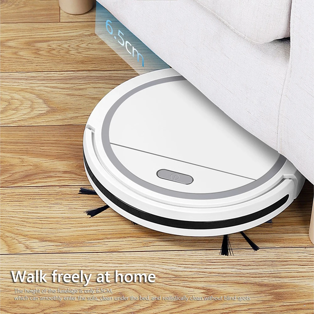 

Smart Robot Vacuum Cleaner Strong Suction Automatic Bot Self Detects Stairs Pet Hair Friendly Robotic Home Cleaning Tool