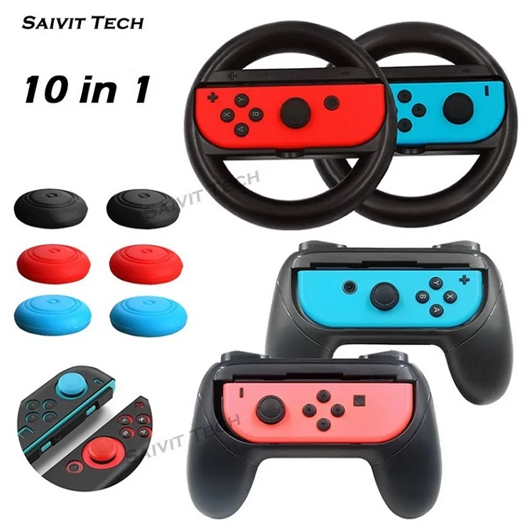 B Kit 10в1 nintendo s rend переключатель Joy con контроллер гоночный руль подставка и NS ручка ручки держатель для nintendo переключатель игры - Цвет: B Kit