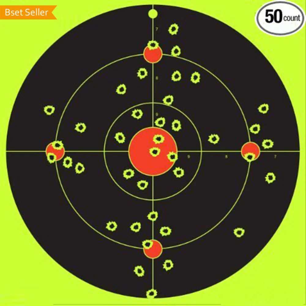 

20 Pcs Fluorescent Green Shooting Target Shooting Sticker Bow Arrow Darts Supplies Aiming Sticker
