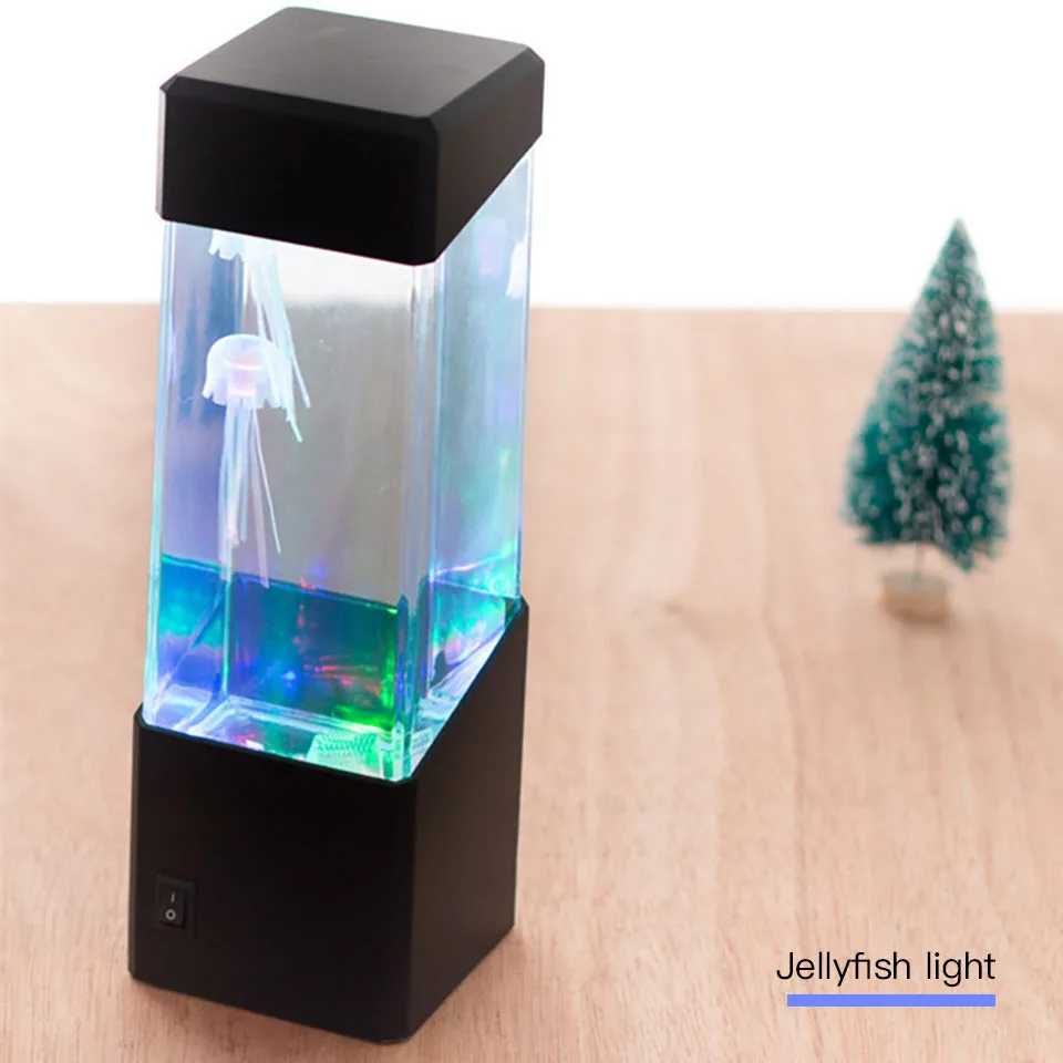 Светодиодный Ночной светильник с Медузой для медузы лампа настроением аквариума