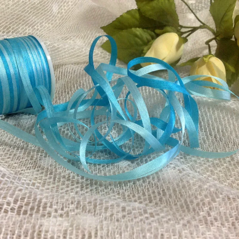 

J1065 A Roll Wholesale 2mm-36mm 100% Pure Silk Embroidery Ribbons Handcraft Supply Double Faced Thin Taffeta Silk Ribbon