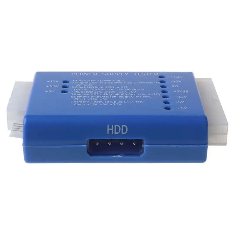 

ПК 20/24 Pin PSU SATA Тестер питания SAUS Blue 203C