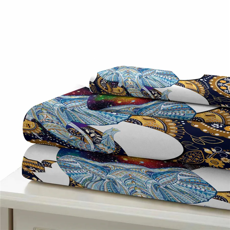 HELENGILI 3D Постельное белье звездное небо с принтом слона постельное Bedcloth Наволочка