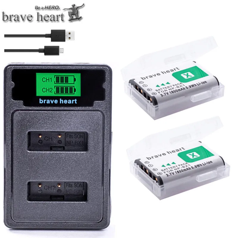 charger and 2battery NPBX1 NP-BX1 np bx1 Батарея+ type-c Зарядное устройство для sony DSC-RX100 DSC-WX500 Характеристическая вязкость полимера HX300 WX300 HDR-AS15 X3000R MV1 AS30V HDR-AS300 - Цвет: charger and 2battery