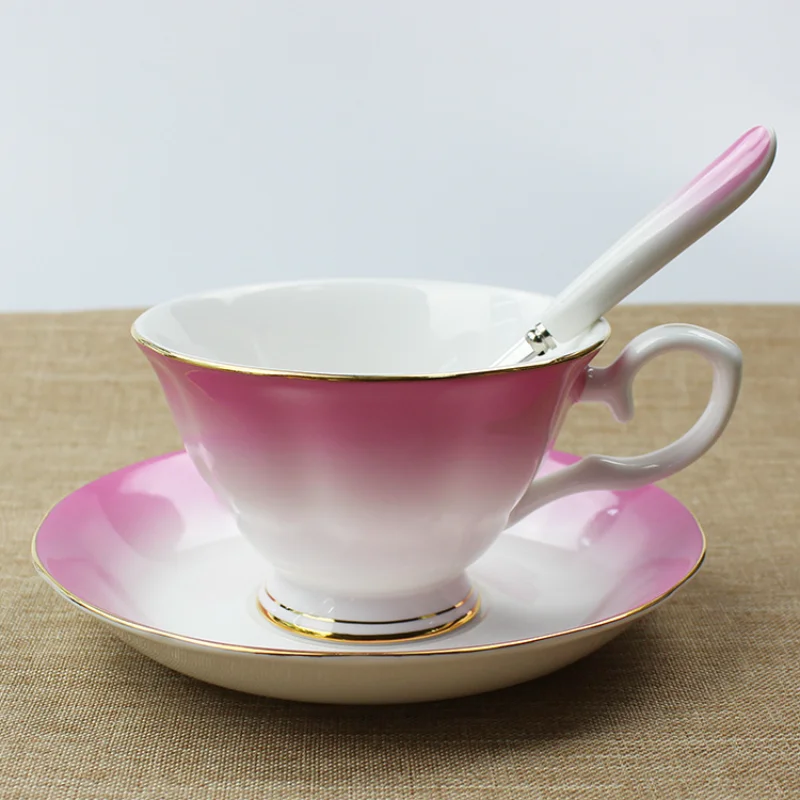 Европейский керамический набор чашек кофейная кружка креативная градиентная