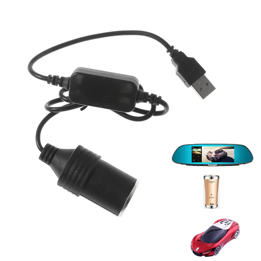Новинка 0 6/1 2/3 2 м USB от 5 в до 12 В розетка для автомобильного прикуривателя Женский