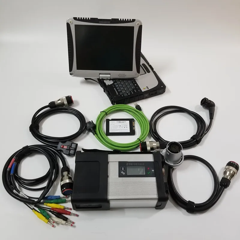 MB Star C5 SD Подключение C5 с новейшим программным обеспечением,12 hdd или ssd диагностический инструмент с toughbook CF19 4g ноутбук для автомобилей mb
