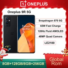 Rom globale OnePlus 9R 9 R Celular 5G Smartphone Android Snapdragon 870 65W Charge Rapide Téléphones Cellulaires Débloqués Soutien OTA et NFC  (1)