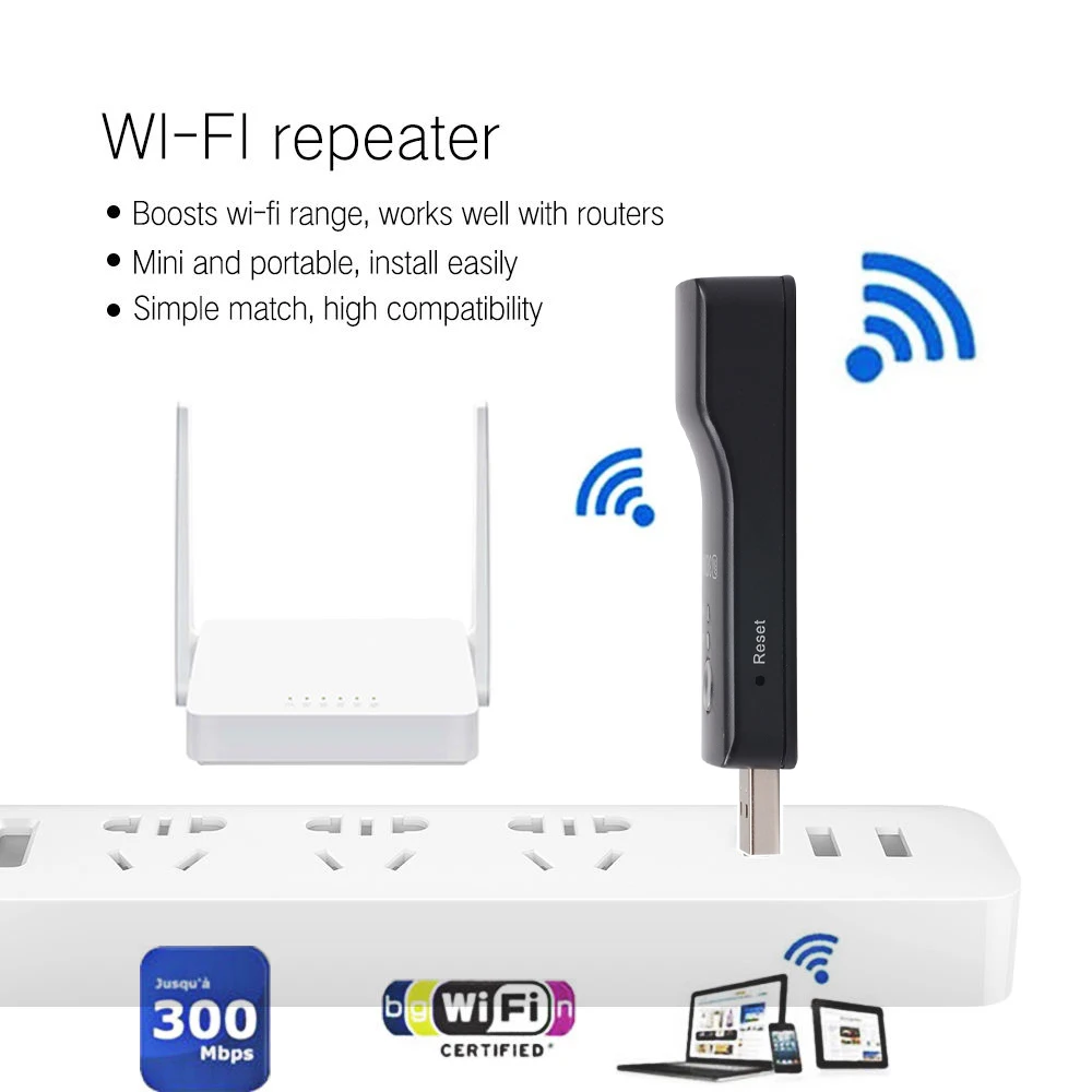 Универсальный USB Беспроводной 300 Мбит/с Wi-Fi адаптер RJ-45 Ethernet Порты и разъёмы