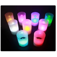 4color solar led candle light marriage innovative layout bar cafe club ktv decorative light control candle lamp