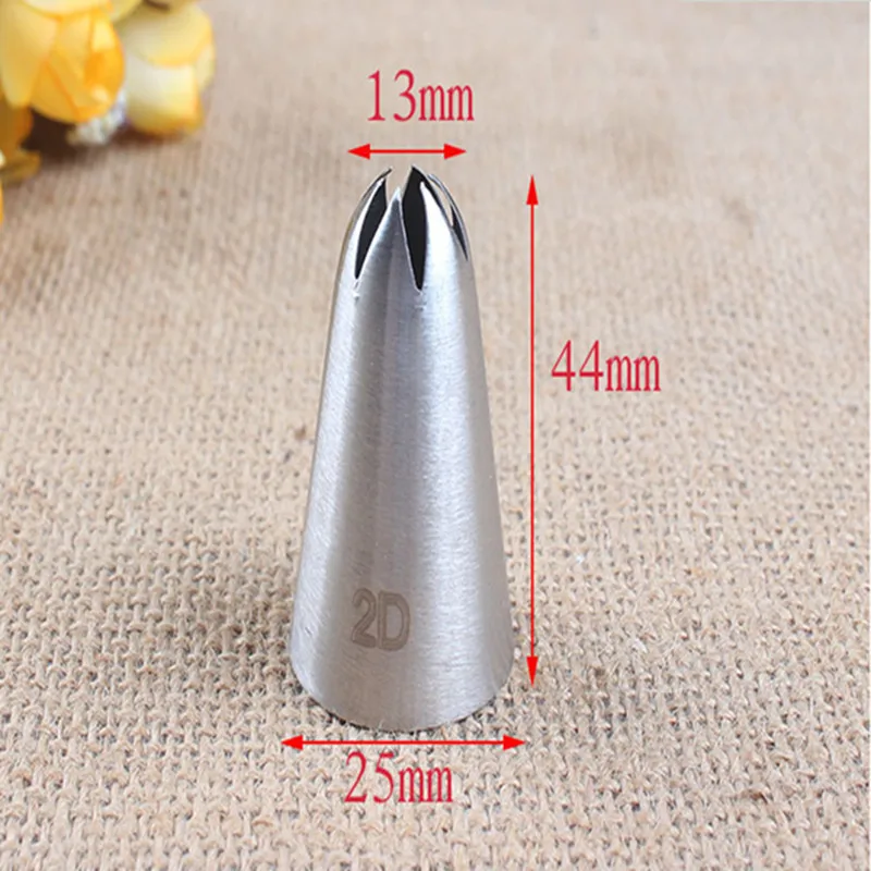 # 2D цветок розы кондитерский мешок для крема сопла из нержавеющей стали кекс