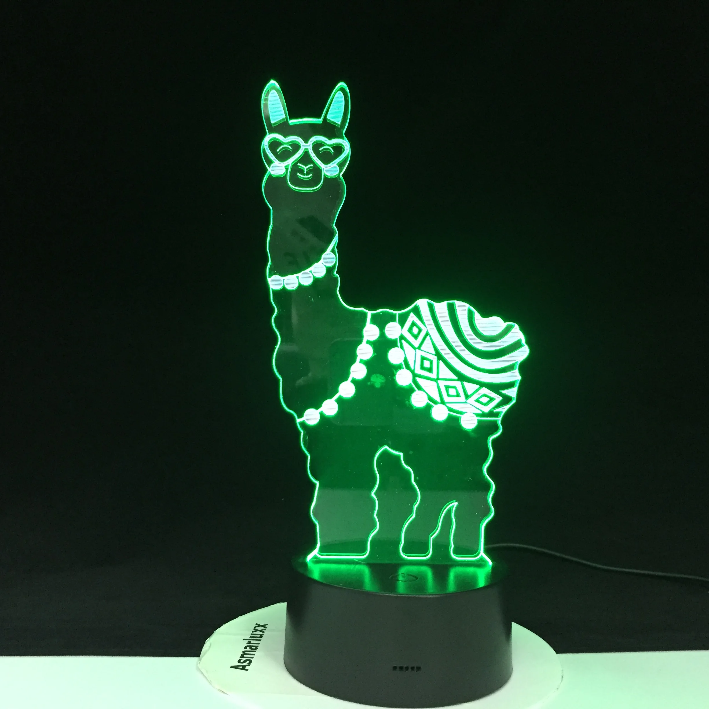 Игрушки Альпака Подарки лама 3D светодиодный Ночник светильник иллюзия Лампа на