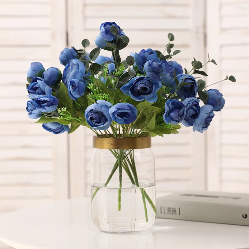 Искусственный Весенний букет из камелий с 10 головками шелковые цветы для