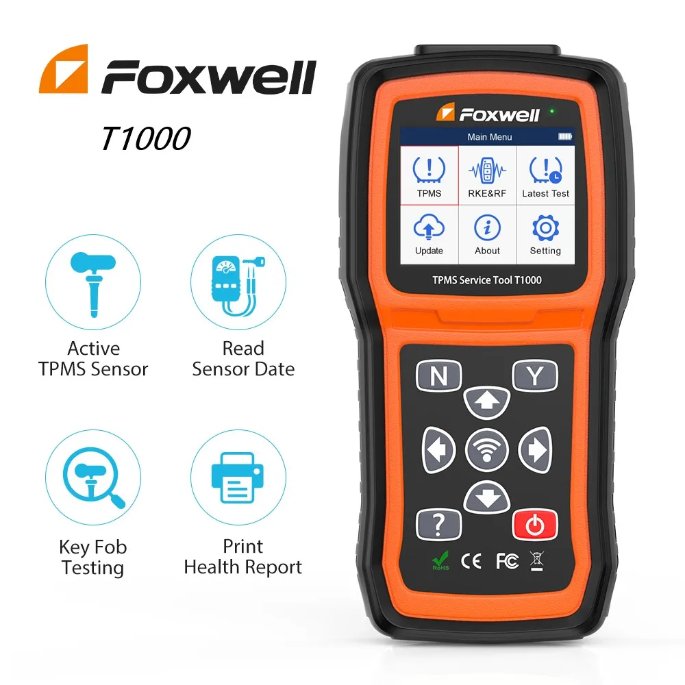 Foxwell T1000 TPMS активация Программирование датчик obd2 сканер ODB2 считыватель кодов OBDII