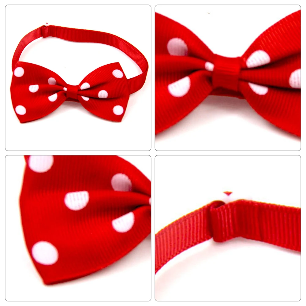 

Fashion Cute Kitten 1pc New Adjustable Bowknot Nylon Dog Pet Collar Bow Tie Bell Puppy Candy Color Necktie