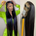 13х6, прямые парики из натуральных волос на кружеве, парики для женщин, предварительно выщипанные, Hd бразильские волосы, парики на фронтальной основе, 32, 34, 40 дюймов