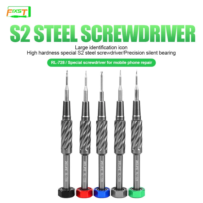 RL-728 S2 Steel Screwdriver Precise Repair Bolt Driver For iPhone Android Mobile Phone Main Board LCD Screen Dismantling Combat - купить по
