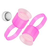 tattoo ink ring cups 2550100pcs glue cap with sponge microblading pigment cup tattoo tool holder permanent makeup accessories