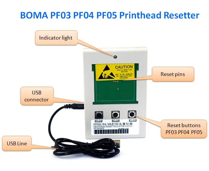 Устройство для сброса печатной головки PF-05 PC 05 принтеров Canon iPF6300S IPF8300S IPF8310S IPF9400S -