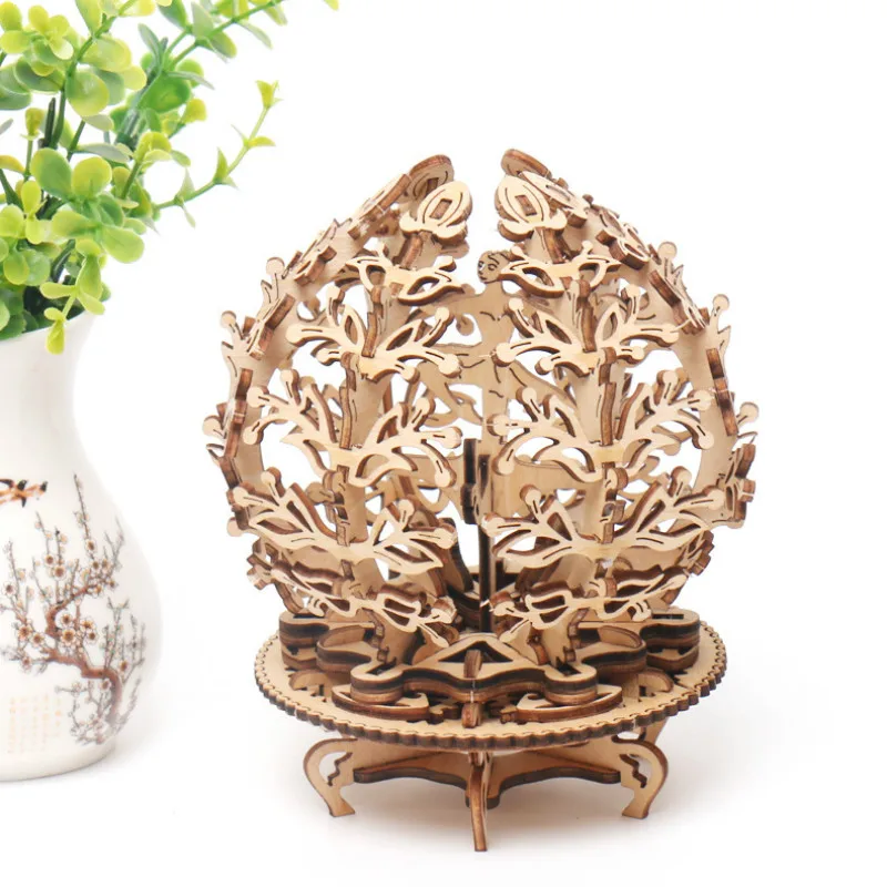 Деревянная женщина цветок 3D Головоломка обучающие игрушки Механическая