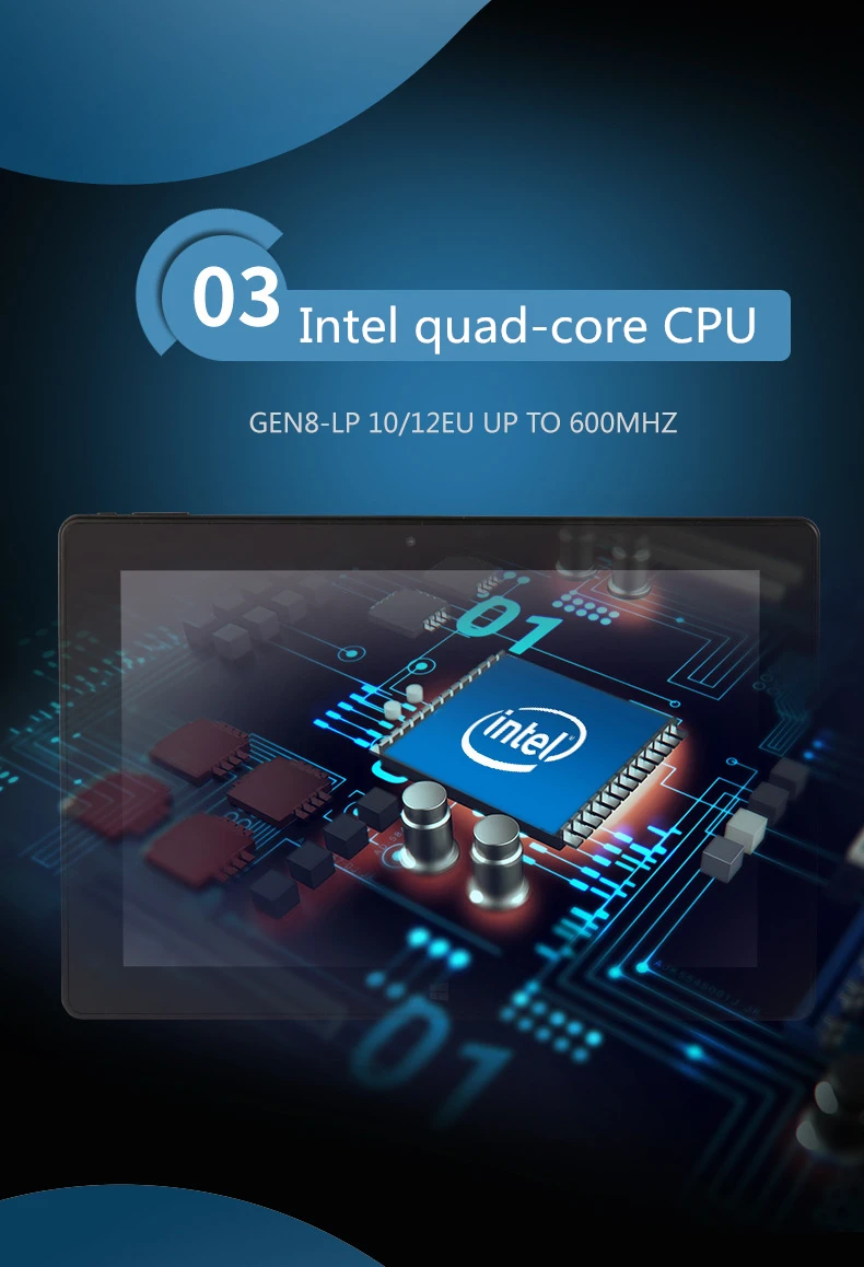 Планшетный ПК 10,1 дюймов Windows 10 Intel 8350 четырехъядерный процессор 1,5 ГГц 2 Гб ОЗУ 32 Гб ПЗУ Двойная камера 1280x800 Full HD ips экран