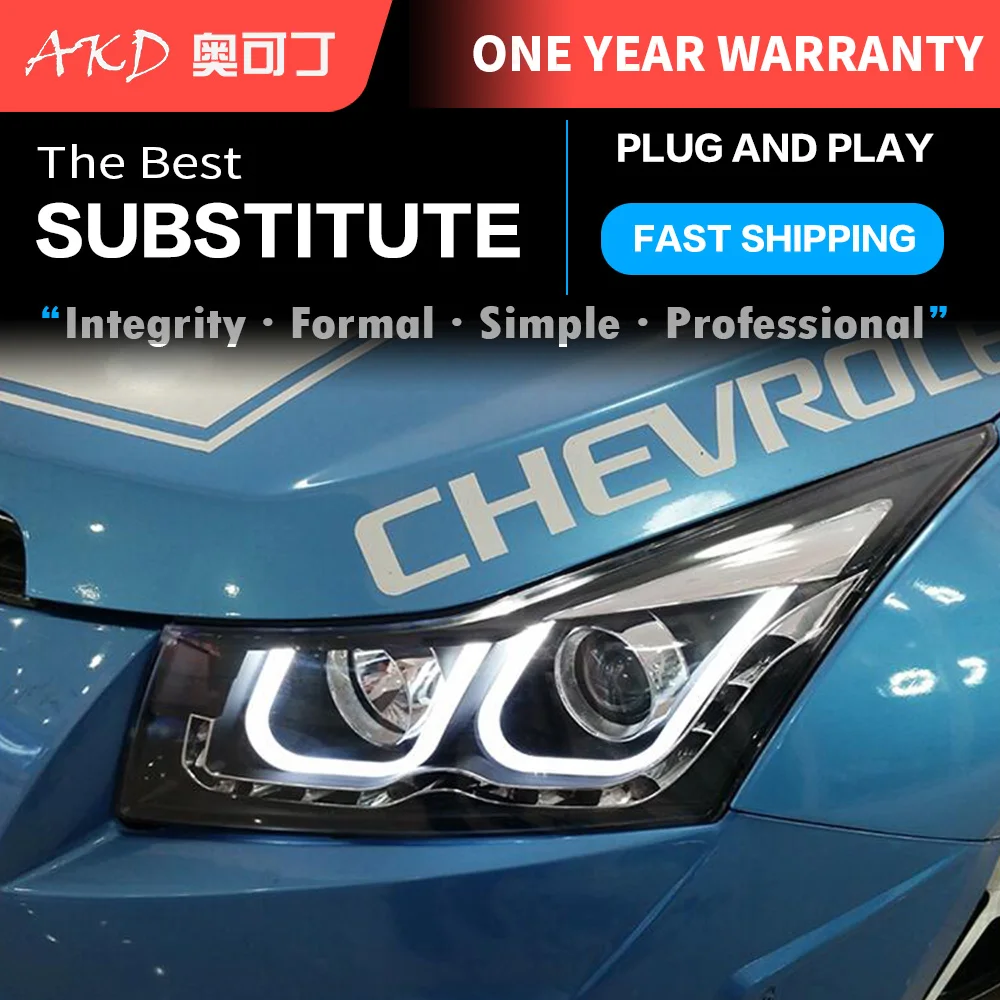 АКД тюнинг Автомобильные фары для Chevrolet Cruze 2009 2014 светодиодные DRL ходовые огни