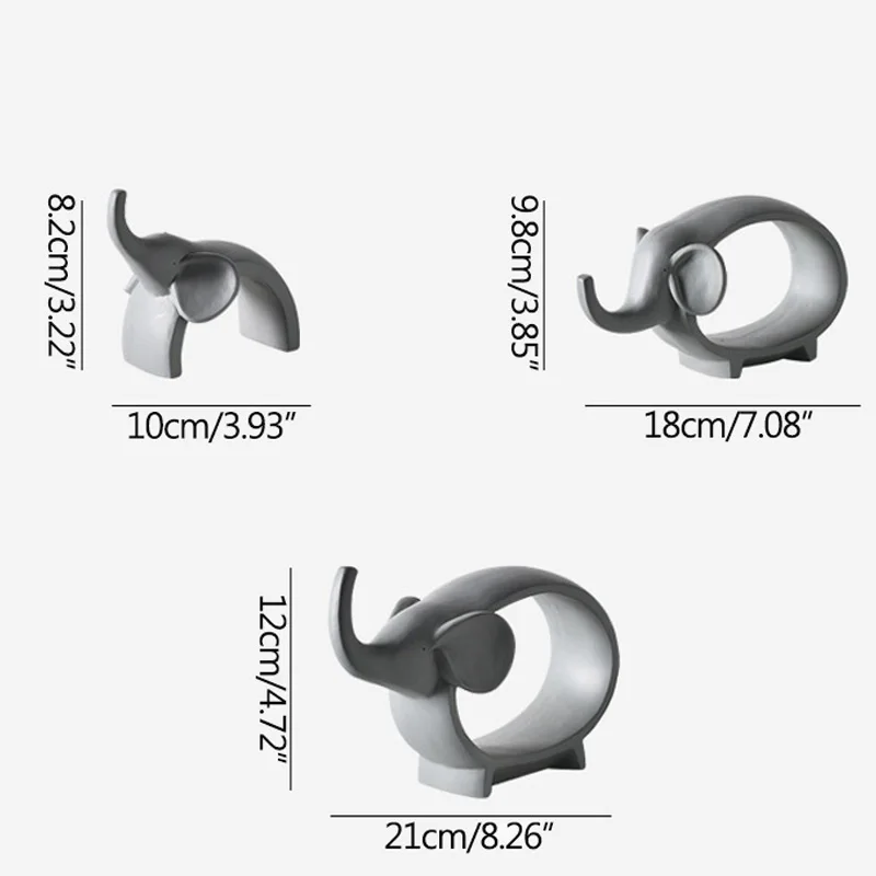 Скандинавский абстрактный слон миниатюрный домашний декор украшение для