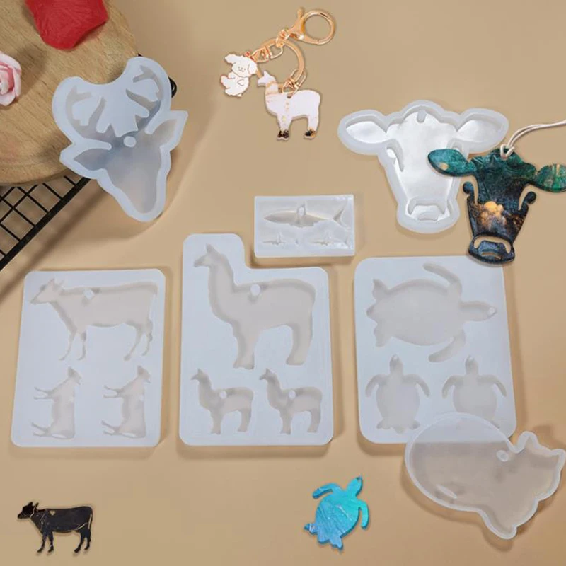 

Слон семья чистая прессформа животное кулон DIY силиконовая форма для уф смолы эпоксидная смола для изготовления ювелирных изделий изделия ...