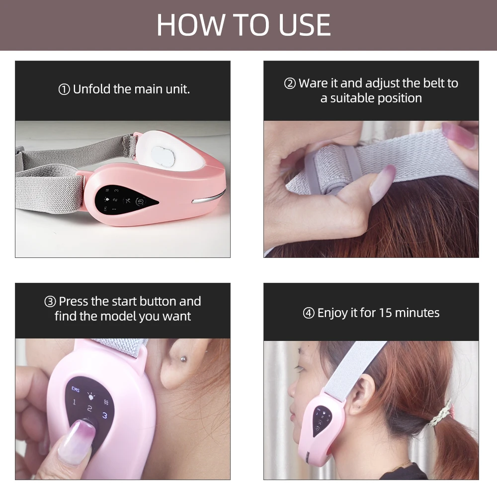 

Electric V Face Lifting Double Chin Reducer Lifting Facial Slimming Shaping Microcurrent Led Light Devices Neck Massager Lift