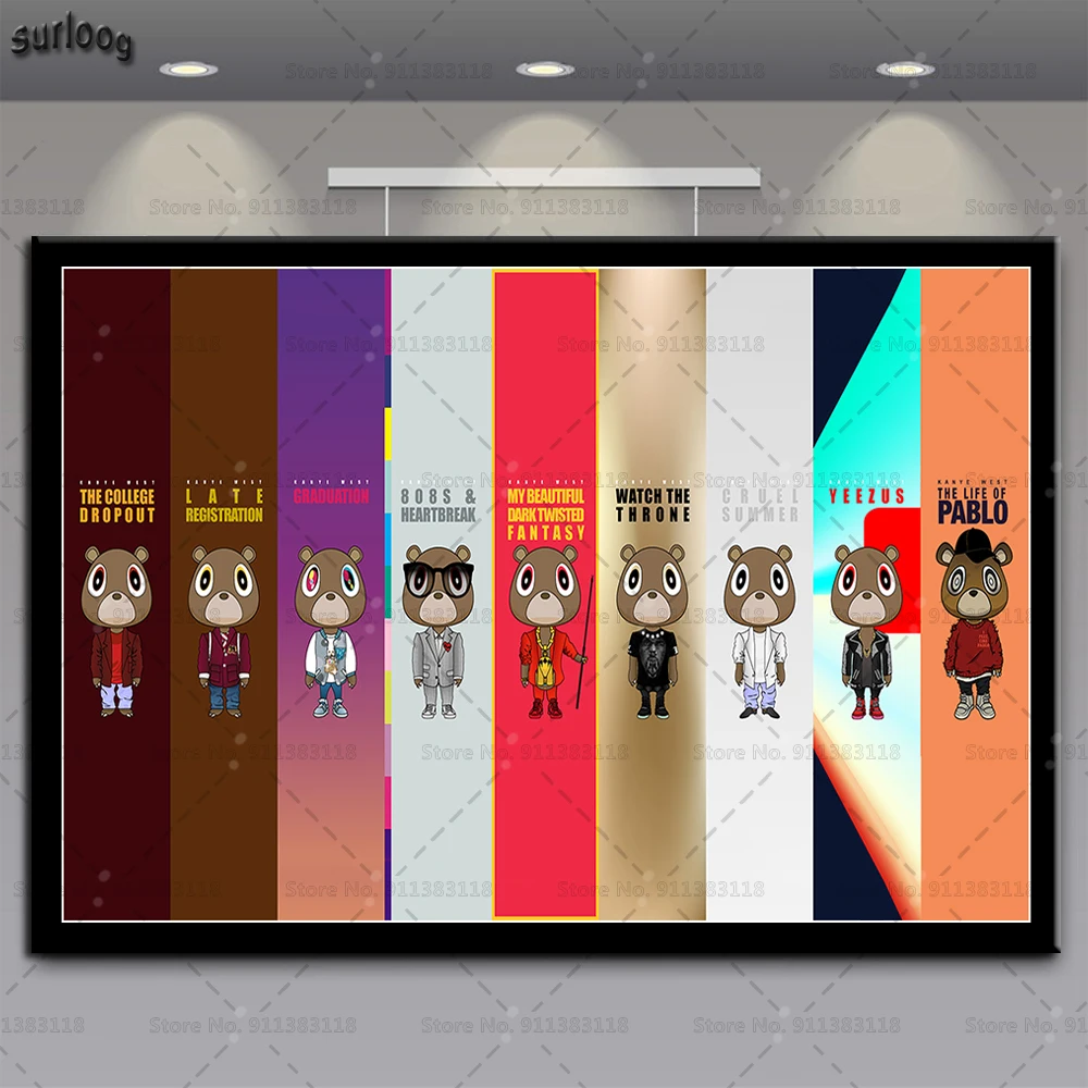 Плакаты и принты Kanye West рэпер певец настенные художественные картины плакат