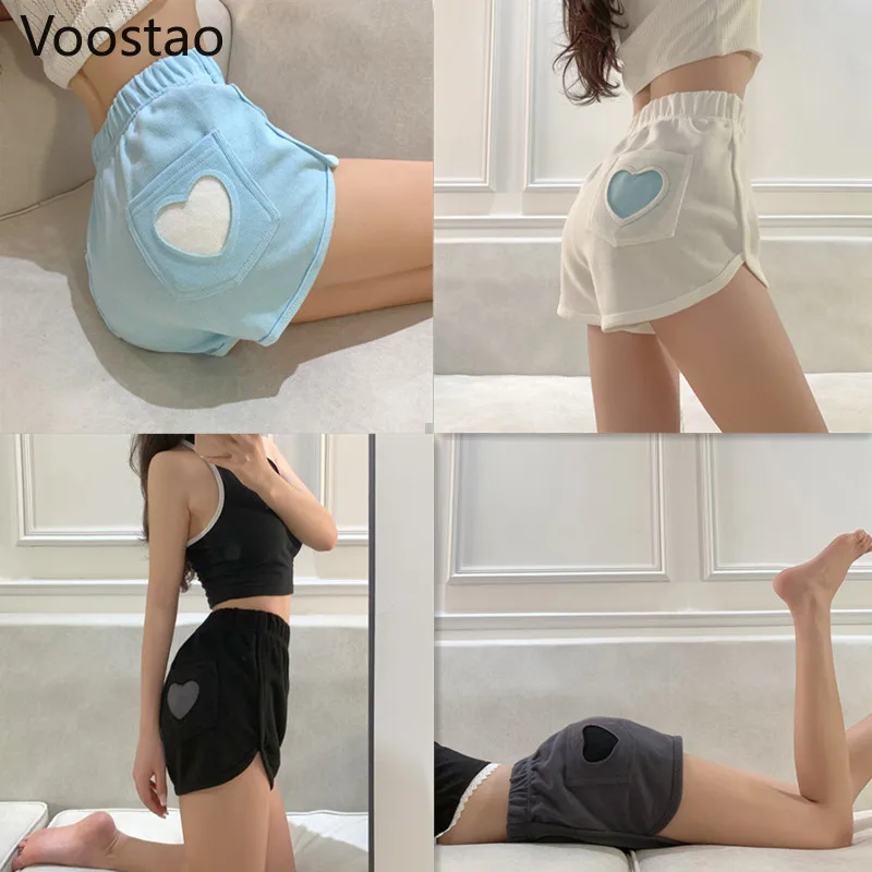 Летние милые спортивные шорты в стиле Харадзюку женские повседневные Корейском