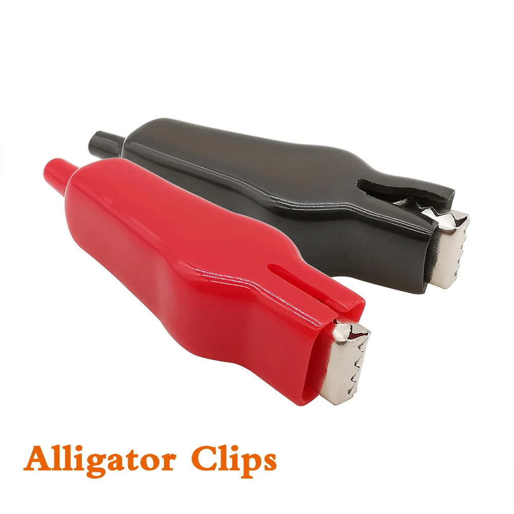 

2 шт. зажим крокодил 20 А зажим крокодила с покрытием Сделай Сам тестовый свинцовый черный красный зажим крокодил двухсторонний зажим для эле...