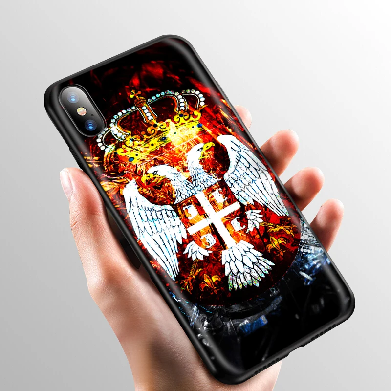 Силиконовый мягкий чехол YIMAOC с флагом Сербии для iPhone 12 Mini 11 Pro XS Max XR X 8 7 6 6S Plus 5 5S SE |