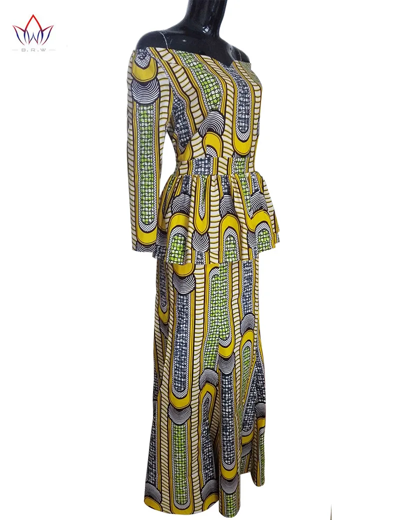 Женское платье с длинным рукавом WY616 Осеннее модное дизайнерское в африканском
