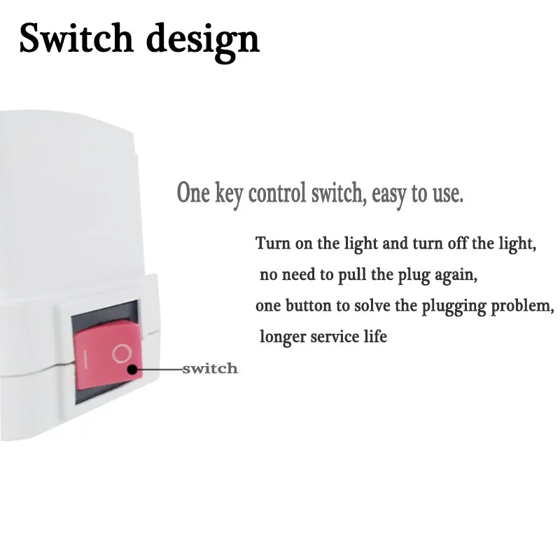 E27 держатель для винтовой лампы квадратная труба с переключателем Лампа патрон