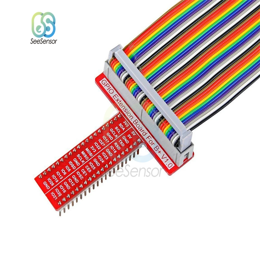 T type GPIO Плата расширения + Raspberry Pi 40Pin кабель 20 см для 3 2 Модель B & +|Детали и