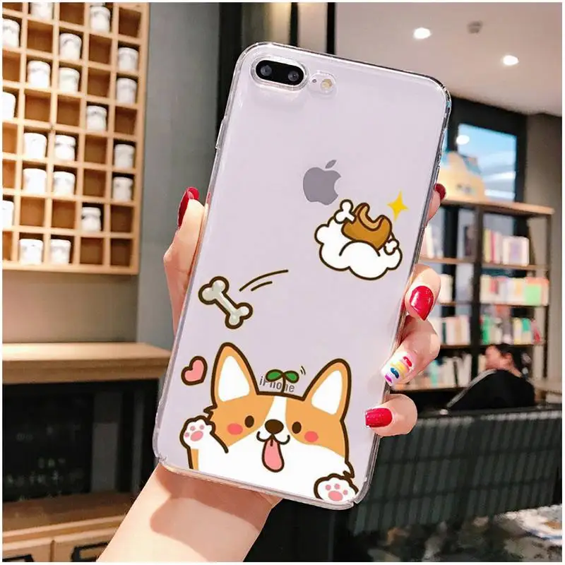 Cute Corgi Butt Animal Phone Case For iPhone X XS MAX 6 6s 7 7plus 8 8Plus 5 5S SE 2020 XR 11 11pro max Clear funda Cover