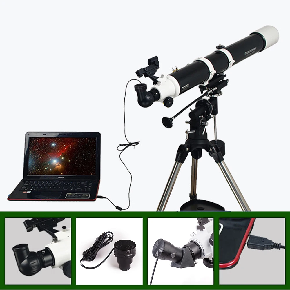 

Celestron 1.25" Telescope Digital Electronic Eyepiece Camera for Astrophotography USB Port 130w Pixel