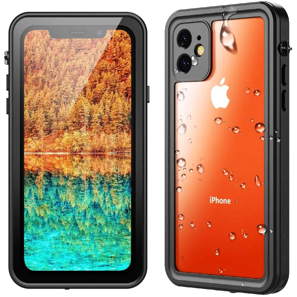 Водонепроницаемый чехол для iPhone 11 прочный защитный со встроенным экраном