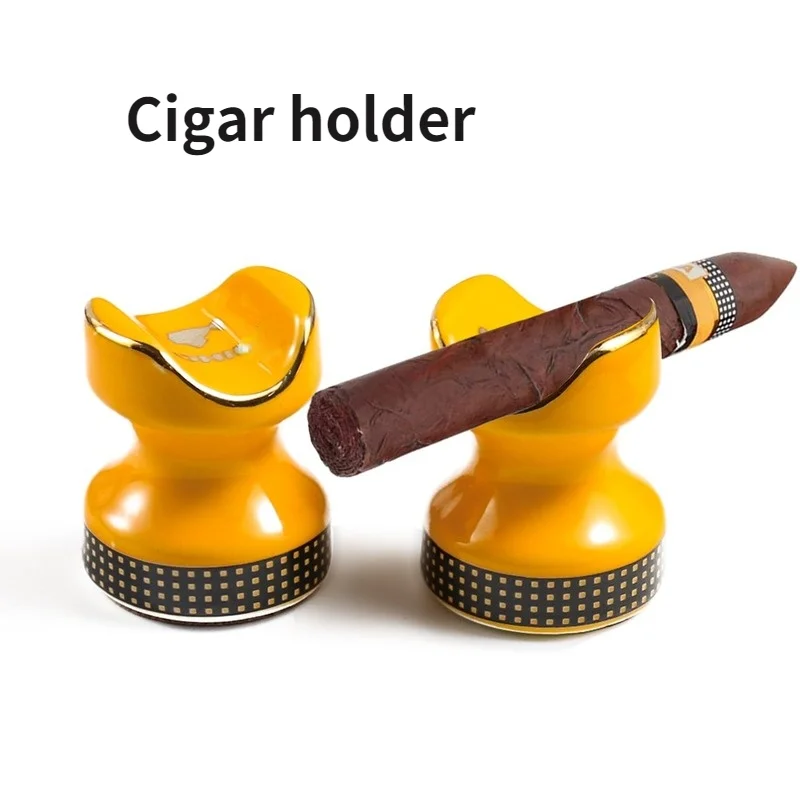 Display Cigar Holder Cigar Rack Mini Portable Ceramic Cigar Stand Pocket Travel Cigarette Rack Ashtray Smoking Accessories