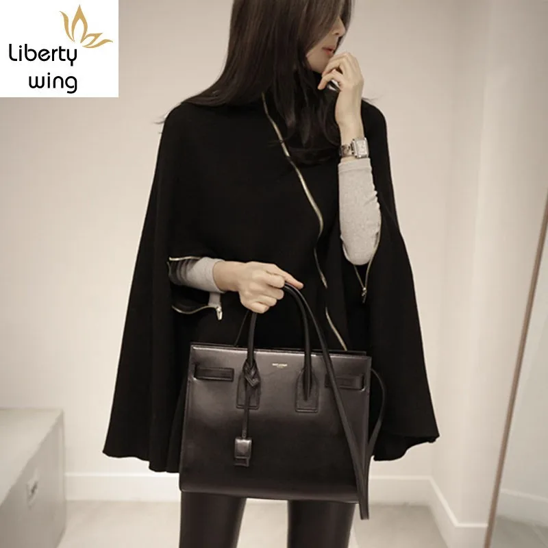 Корейский бренд модная новинка Женское пальто с воротником стойкой шерстяное