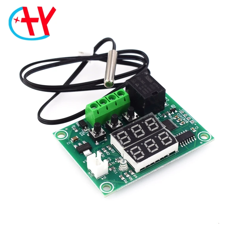 Цифровой термостат W1219 W1209 с двумя светодиодный одами 12 В постоянного тока