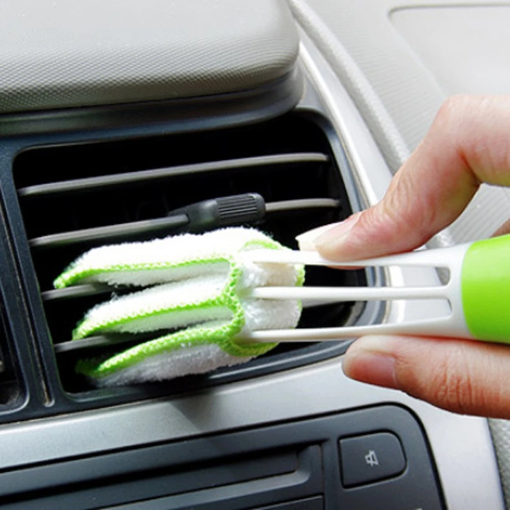 Прочный 2 в 1 двойной слайдер автомобильный Кондиционер чистящий инструмент