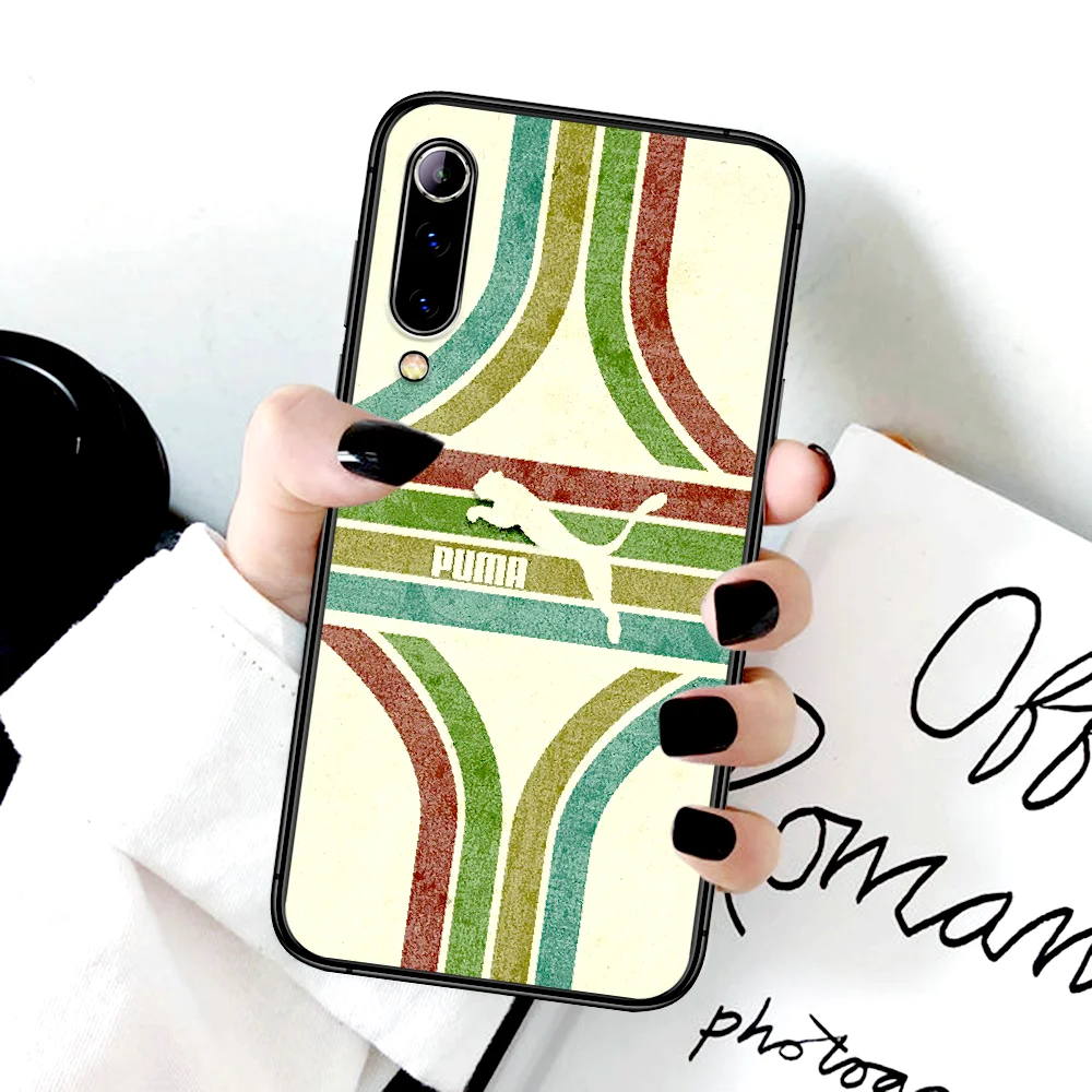 

Fashion PUMA Phone Case For Xiaomi Mi Note 10 A3 9 MAX 3 A2 8 9 Lite Pro Ultra black Cell Soft Hoesjes 3D Cover Painting Back