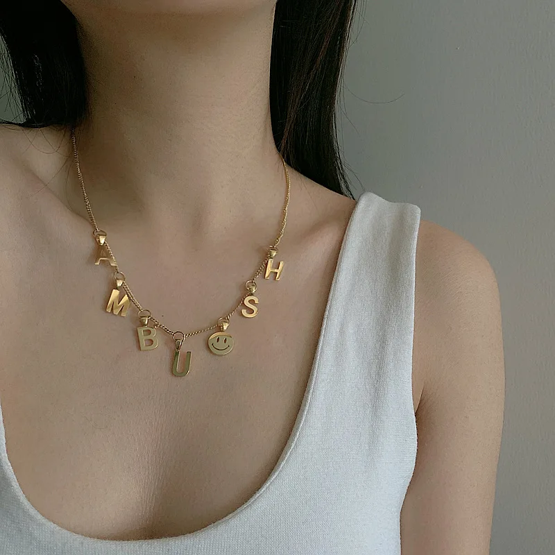 

necklace AMBUSH letter design net celebrity ins men's and women's clothing products (with-gift box set