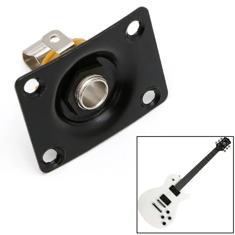 1 предмет Новинка Хром черный электронные гитары Выход прямоугольная пластина